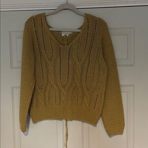 Mustard Cable Knit Sweater